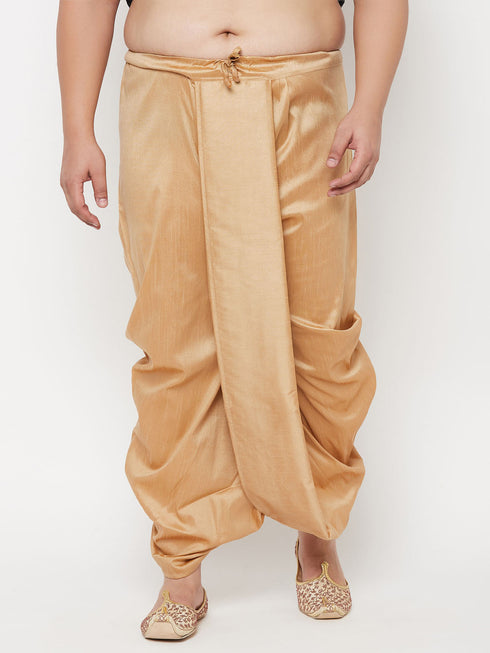 Men's Plus Size Rose Gold Cotton Blend Traditional Dhoti